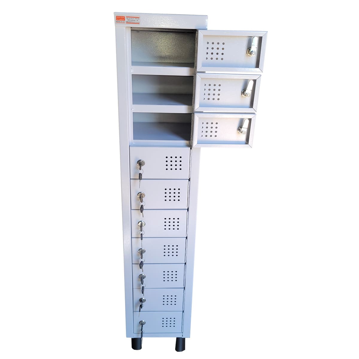 armário-para-guardar-celular-em-empresas-10-Portas-122-x-23-x-28-cm-schier-moveis