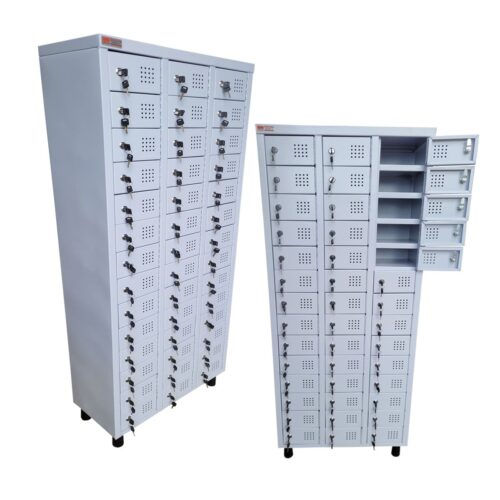 Armário para Celular e Porta Objetos em Aço com 42 Portas