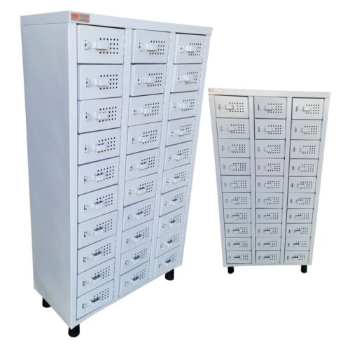 Armário Porta Objetos Pequenos 30 Portas 122x63x28 cm