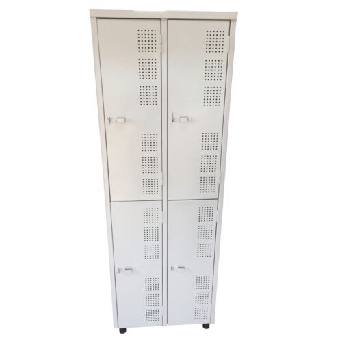 Armário de aço vestiário 4 portas para Funcionários 190x64x42 cm P/ Cadeado